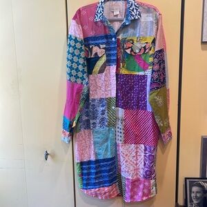 Ashley Taylor patchwork shirt dress